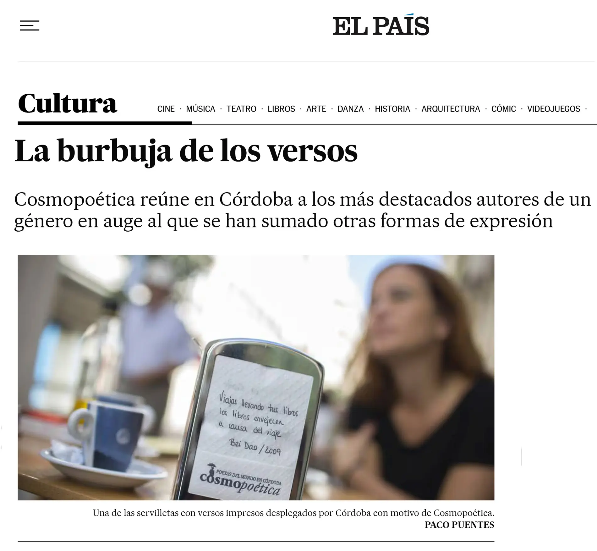 Cosmoservilletas. / Cosmopoética